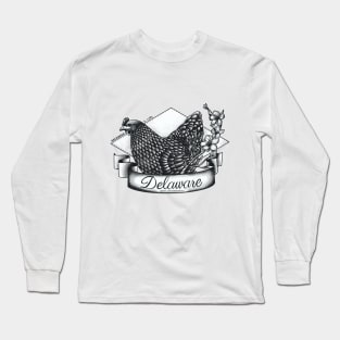 Delaware State Bird and Flower Long Sleeve T-Shirt